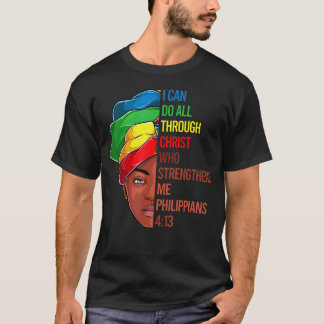 Afrikansk amerikansk apparat Jesus Christian Black T Shirt