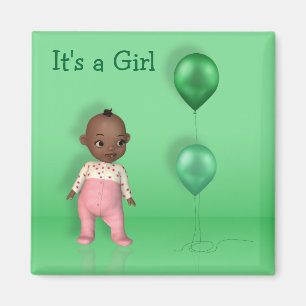Afrikansk amerikansk Baby-ballonger - det är en fl Magnet
