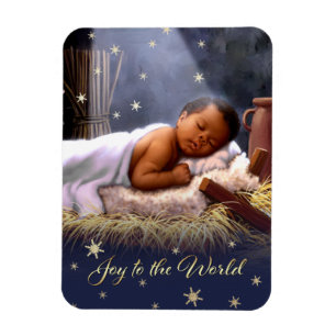 Afrikansk amerikansk Baby Jesus Julmagneter Magnet