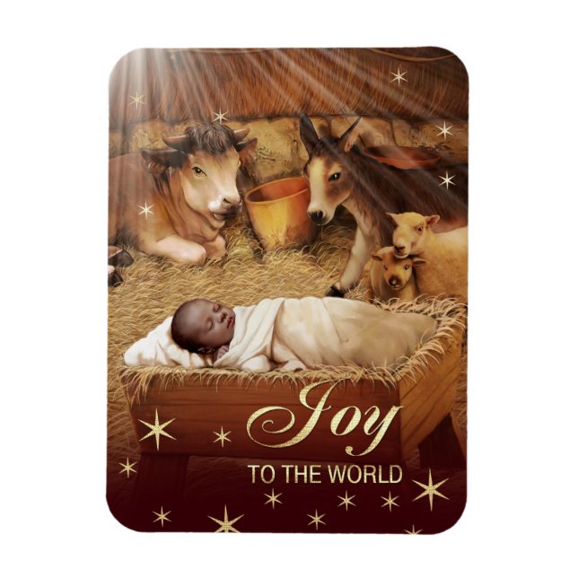 Afrikansk amerikansk Baby Jesus Julmagneter Magnet (Vertikal)