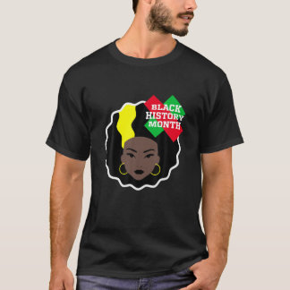 Afrikansk amerikansk bidrottning Girls Black Histo T Shirt