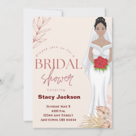 Afrikansk-amerikansk Bride-Möhippa Inbjudningar