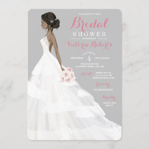 Afrikansk amerikansk Bride Snöre Gown-Möhippa Inbjudningar