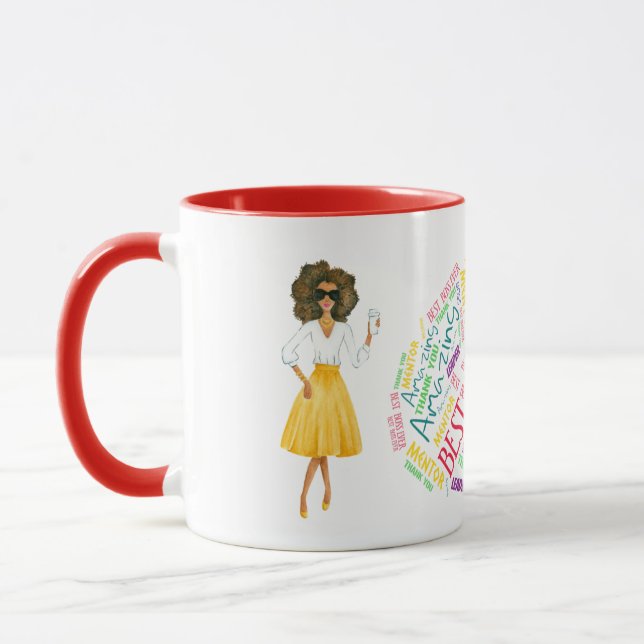 Afrikansk amerikansk Chef-dag Koffee Mugg Ord Art (Vänster)