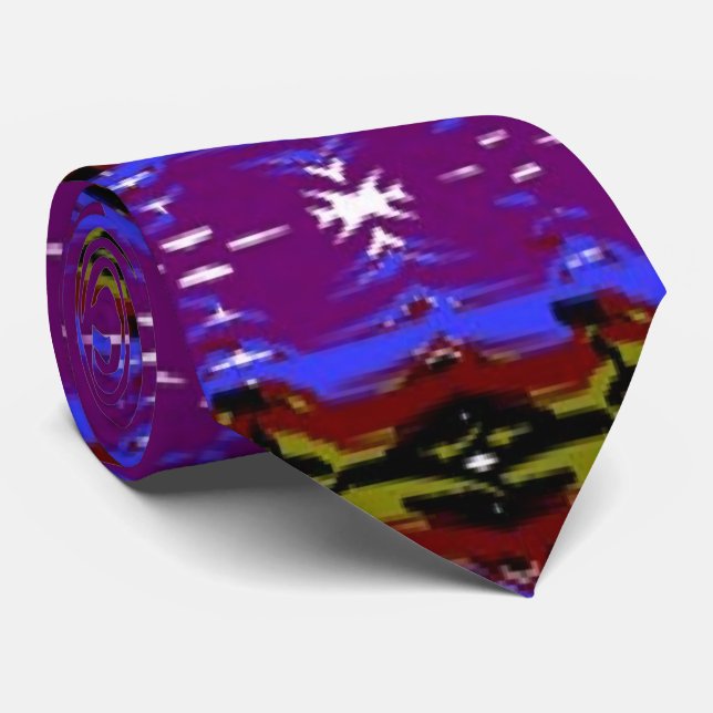 Afrikansk amerikansk designers lila slips (Rullad)
