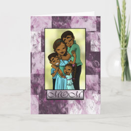 Afrikansk amerikansk familj Mors dag Kort