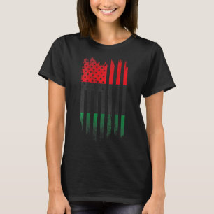 Afrikansk amerikansk Flagga 1865 Black History Pri T Shirt