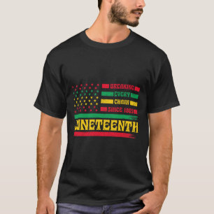Afrikansk amerikansk Flagga - 18:e brast varje gån T Shirt