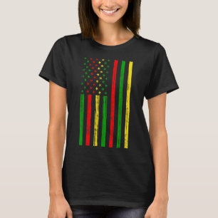 Afrikansk amerikansk Flagga för svart historik mån T Shirt
