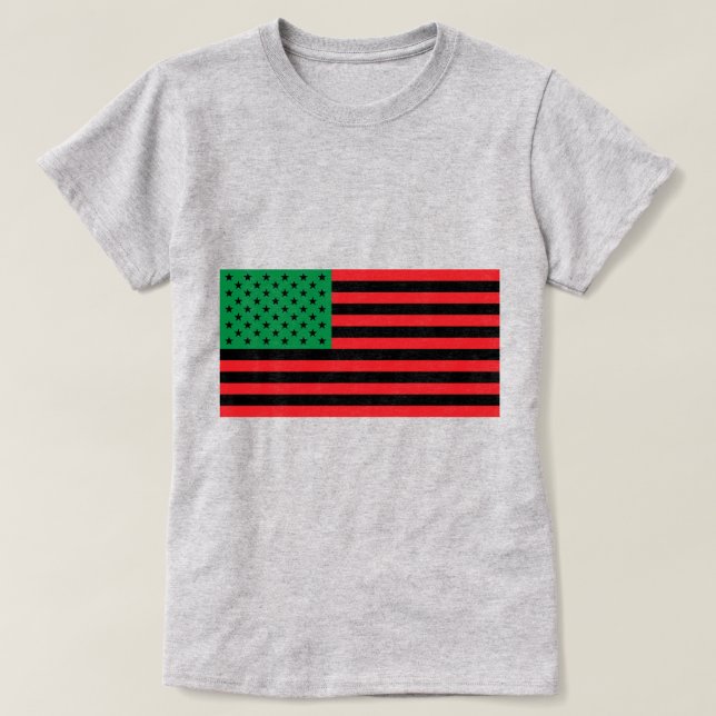 Afrikansk amerikansk Flagga (med möjlighet att läg T Shirt (Design framsida)