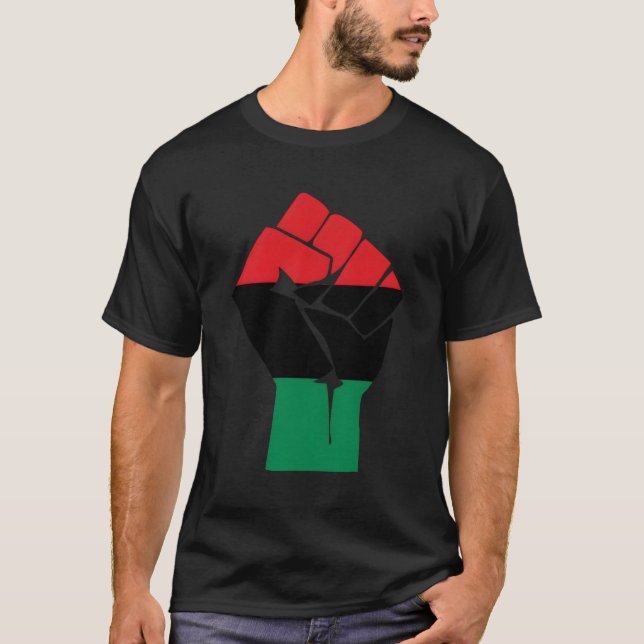 Afrikansk amerikansk Flagga - symbol för afrikansk T Shirt (Framsida)