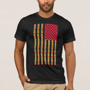 Afrikansk-amerikansk Flagga T-Shirt