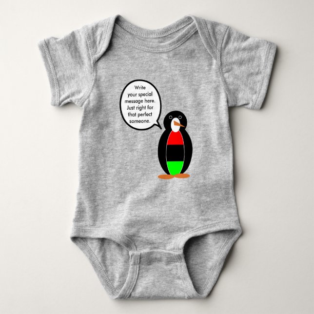 Afrikansk amerikansk Flagga Talking Penguin T Shirt (Framsida)
