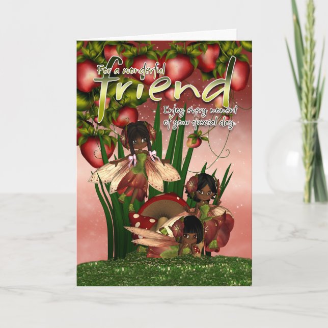Afrikansk amerikansk födelsedagskort - vän - löfte kort (Framsida)