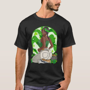 Afrikansk amerikansk Hip hop Leprechaun St. Patric T Shirt