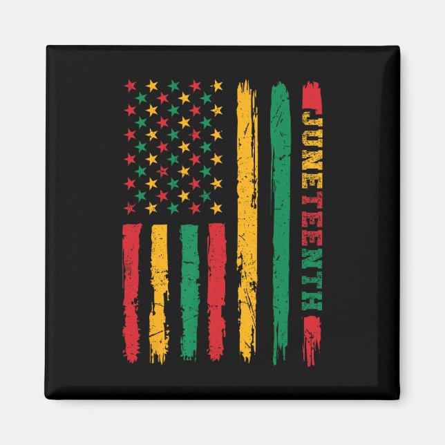 Afrikansk Amerikansk historia Junetonde Flagga 186 Magnet (Framsidan)