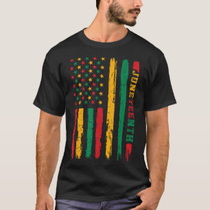 Afrikansk Amerikansk historia Junetonde Flagga 186 T Shirt