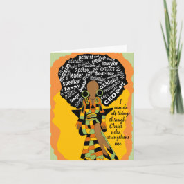 Afrikansk amerikansk inspirationskälla för födelse kort