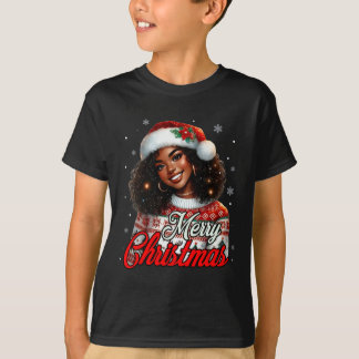 Afrikansk amerikansk jul, svarta kvinnor Mamma T Shirt