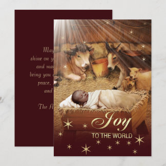 Afrikansk amerikansk julklapp för Jesus, Baby Julkort