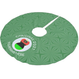 Afrikansk amerikansk jultomte-Personlig för Flagga Julgransmatta Borstad Polyester