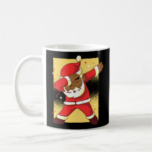 Afrikansk amerikansk Jultomten Dabbing Black Chris Kaffemugg