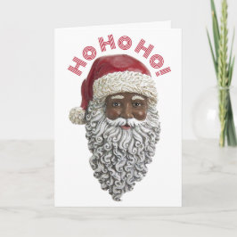 Afrikansk amerikansk Jultomten God jul Kort