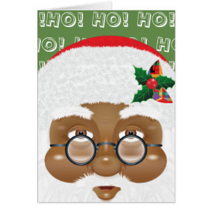 Afrikansk amerikansk Jultomten-jul Helgdag Hälsningskort
