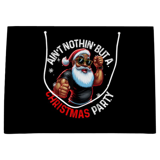 Afrikansk amerikansk Jultomten-jul Pajama (Framsidan)