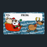 Afrikansk amerikansk Jultomten Kwanzaa Firande Fraktsedel<br><div class="desc">Afrikansk amerikansk Jultomten Kwanzaa Firande-utskriven presentetikett © GraphicFactory.com</div>