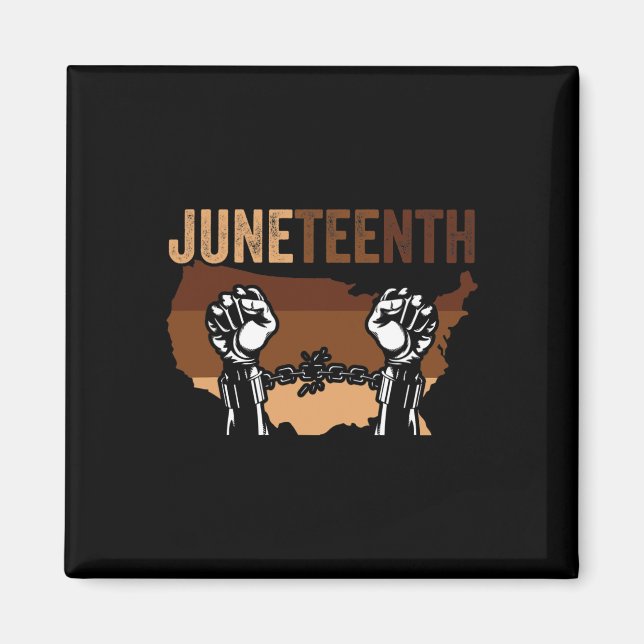 Afrikansk amerikansk junelfte Afrikas svarta histo Magnet (Framsidan)