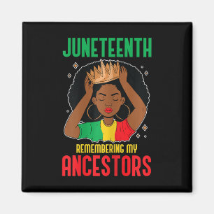 Afrikansk amerikansk Junetelfte påminnelsen om min Magnet