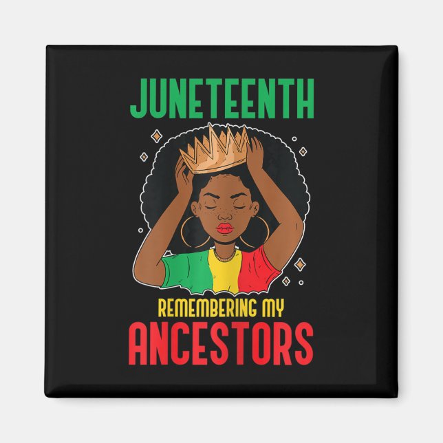 Afrikansk amerikansk Junetelfte påminnelsen om min Magnet (Framsidan)