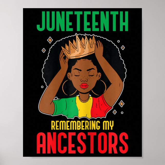 Afrikansk amerikansk Junetelfte påminnelsen om min Poster (Framsidan)