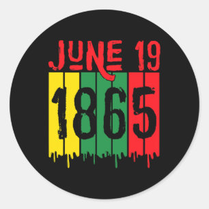 Afrikansk amerikansk juni 19 1865 Junetonde Runt Klistermärke
