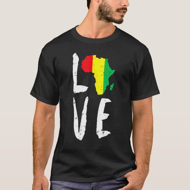 Afrikansk amerikansk kärlek i Svartahavshistorik i T Shirt (Framsida)