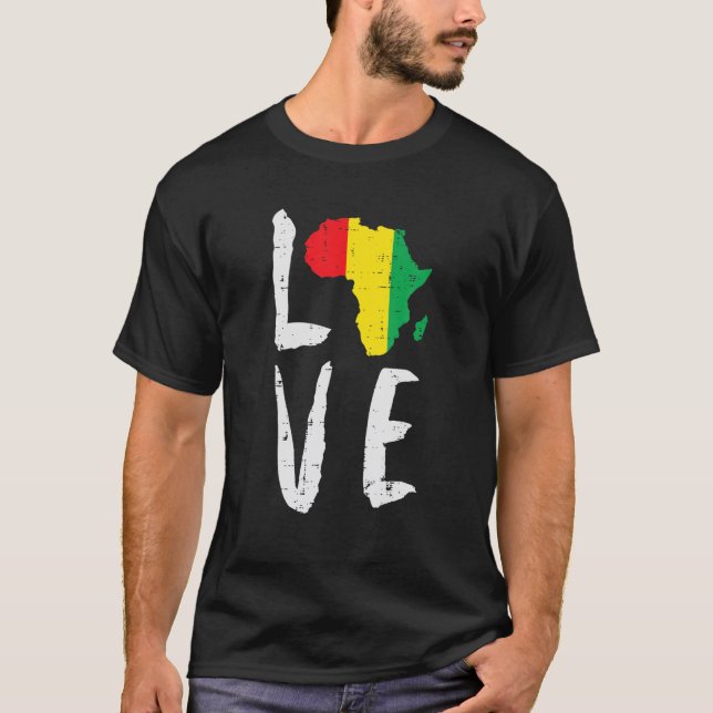 Afrikansk amerikansk kärlek i Svartahavshistorik i T Shirt (Framsida)