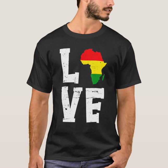 Afrikansk amerikansk kärlek i Svartahavshistorik i T Shirt (Framsida)