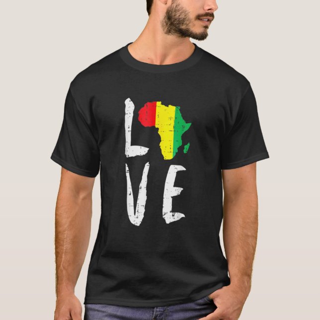 Afrikansk amerikansk kärlek i Svartahavshistorik i T Shirt (Framsida)
