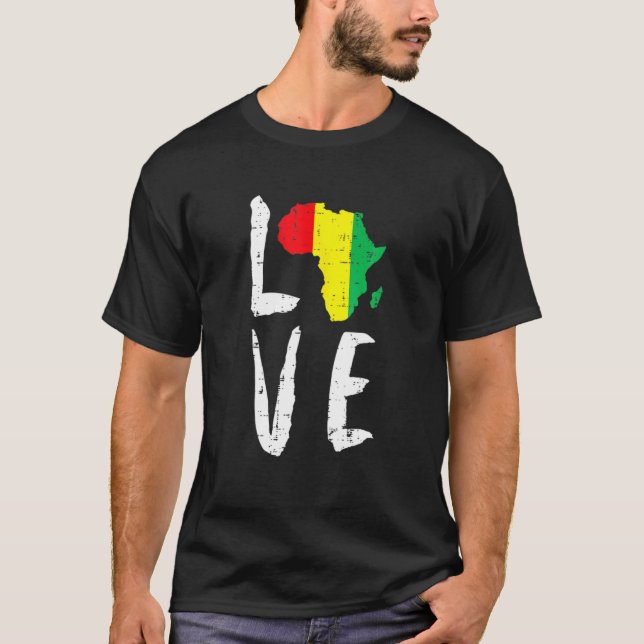 Afrikansk amerikansk kärlek i Svartahavshistorik i T Shirt (Framsida)