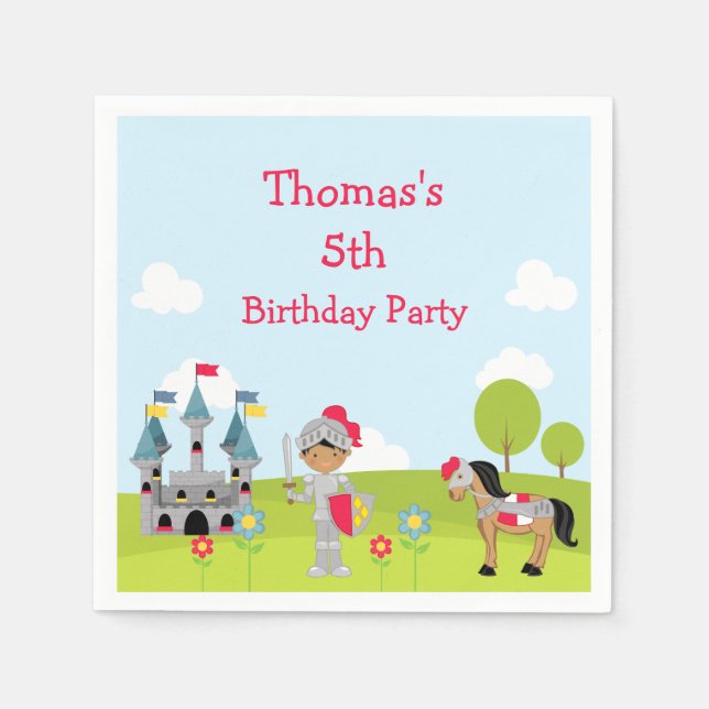 Afrikansk amerikansk Knight "Jag gick till" Pappersservett (Framsidan)