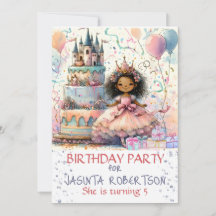 Afrikansk amerikansk Krona Princess Castle Abstrak