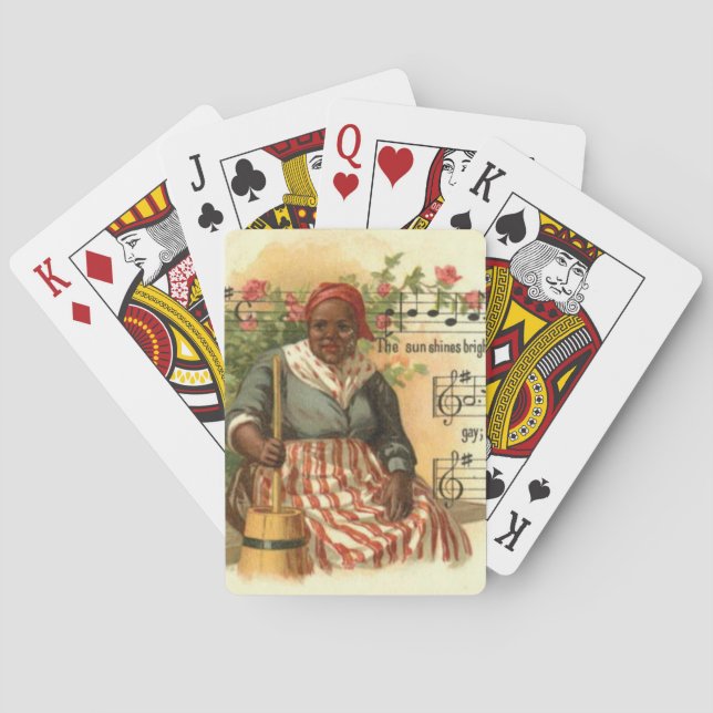 Afrikansk amerikansk kvinna casinokort (Baksidan)