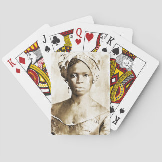 Afrikansk amerikansk kvinna casinokort