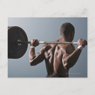 Afrikansk amerikansk man som arbetar med gym 2 vykort