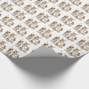 Afrikansk amerikansk nativitetscen jul presentpapper