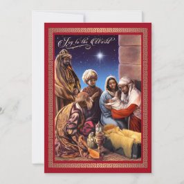 Afrikansk amerikansk Nativitetskonst - platt julko Inbjudningar