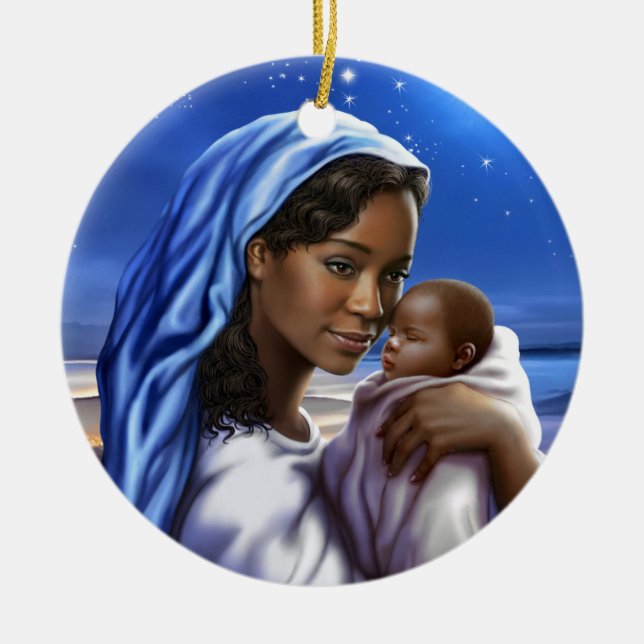 Afrikansk amerikansk nyhet Art julprydnader Julgransprydnad Keramik (Framsidan)