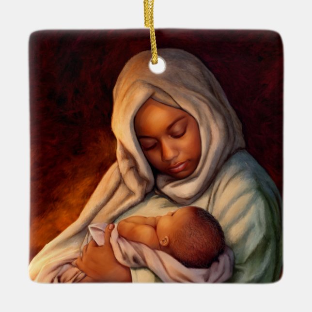 Afrikansk amerikansk nyhet Art julprydnader Julgransprydnad Keramik (Framsida)