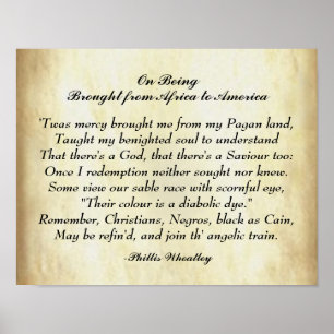Afrikansk amerikansk poesi från Afrika till Amerik Poster